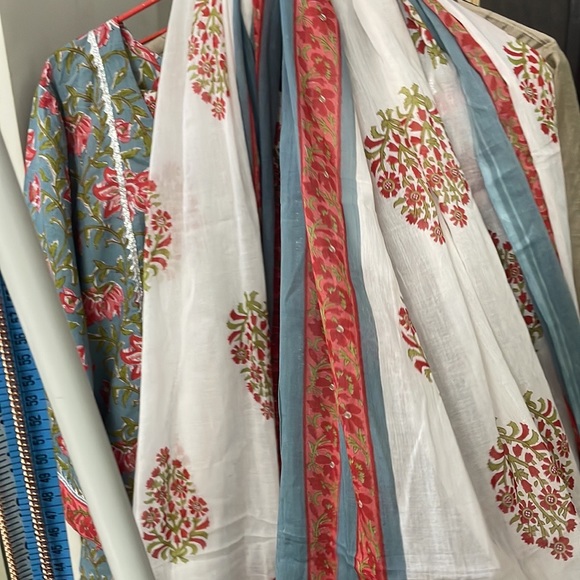 Libas Printed Cotton Straight Kurta with Palazzos & Dupatta | NWOT - Picture 9 of 17
